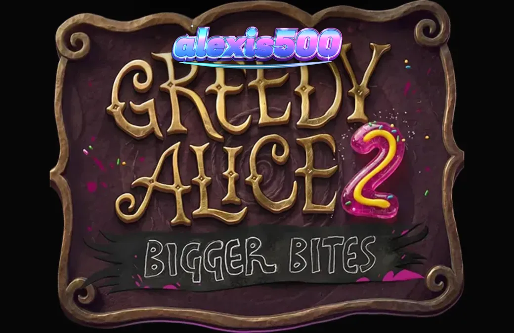 Tampilan visual slot Greedy Alice 2: Bigger Bites dengan tema steampunk yang gelap